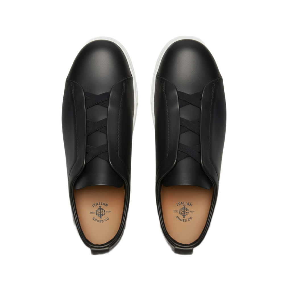 Luxury Edition Triple Stitch Leather Red Sneaker for Men's