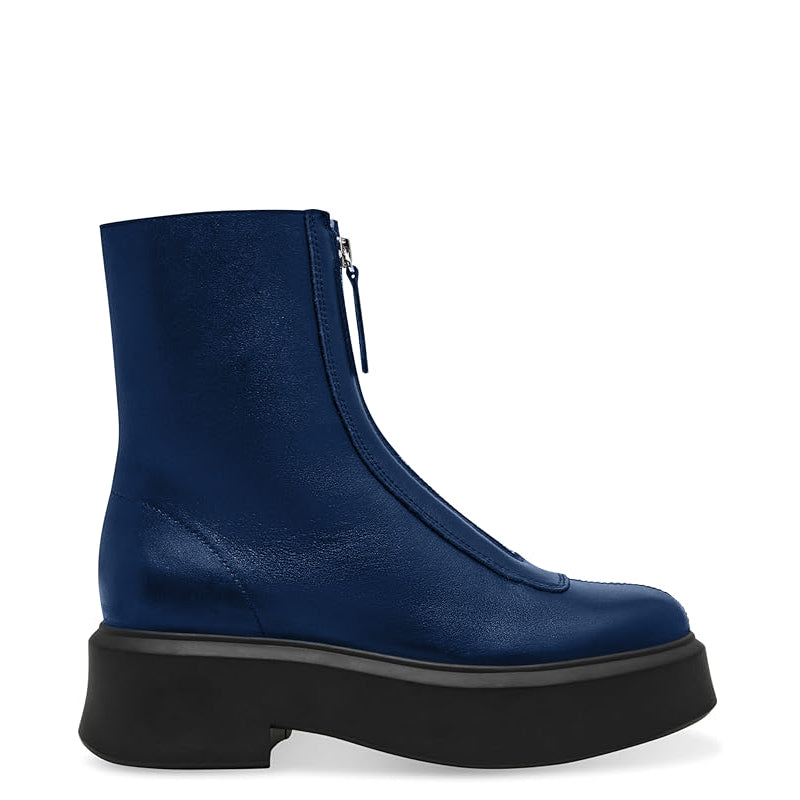 The Row Zipped Leather Ankle Boots The Row Nylon Canvas Zipped