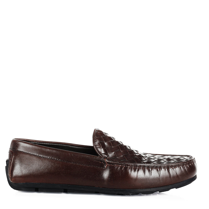 Men Solid Casual Leather Brown Loafer