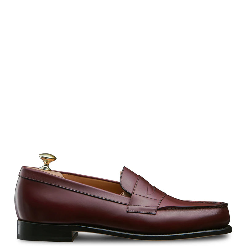 Classic Leather Burgundy Penny Loafer For Men
