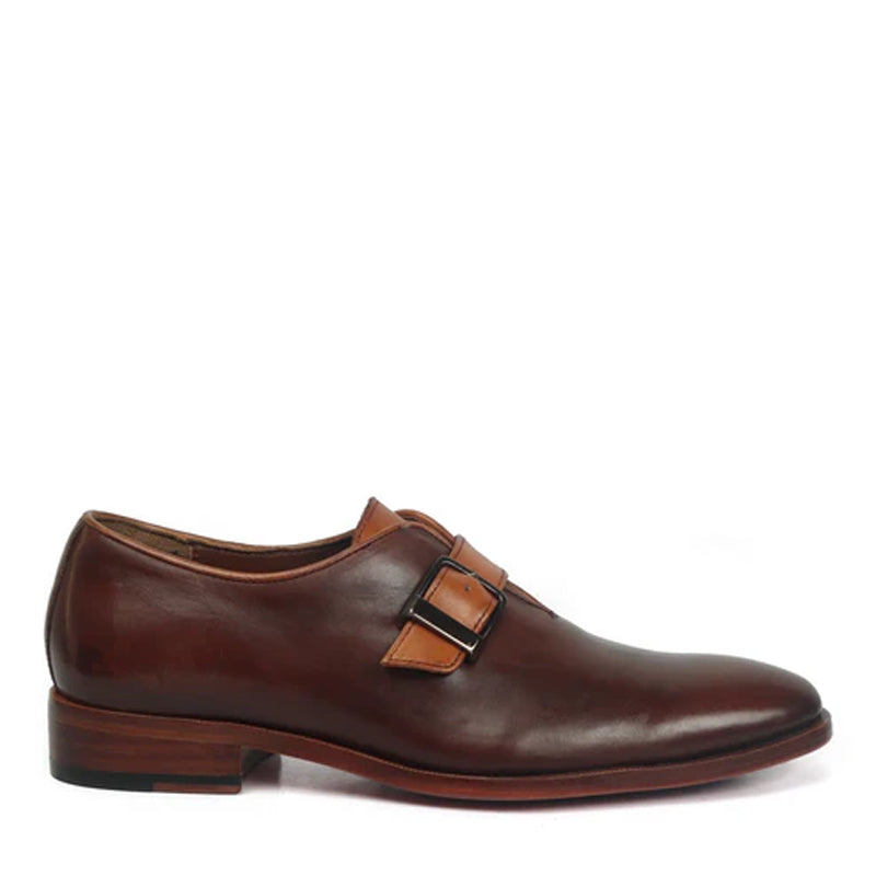 Leather Single Monk Strap Oxford Shoes