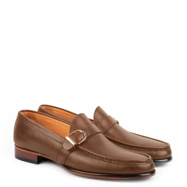 Enzo Brown Single Monk Strap Shoe
