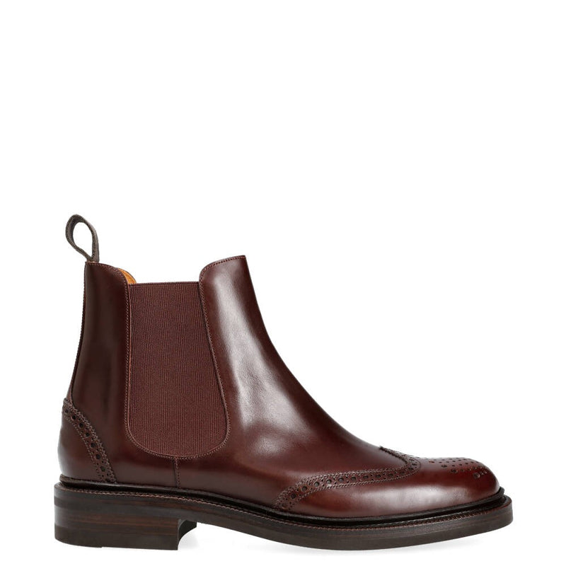 Wingtip High Ankle Burgundy Boot For Men