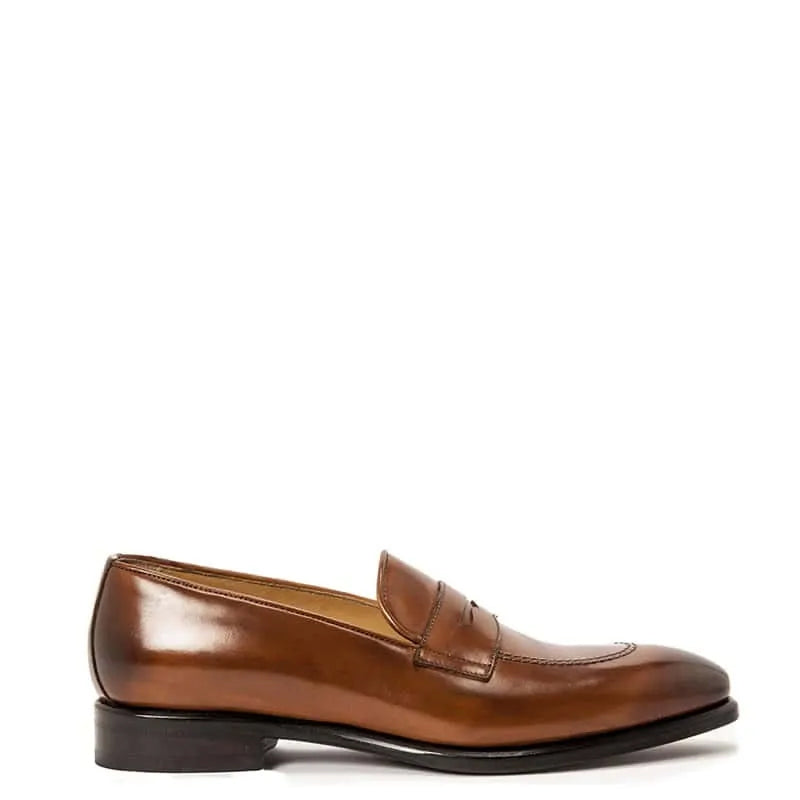Classic Penny Shiny Leather Brown Loafer