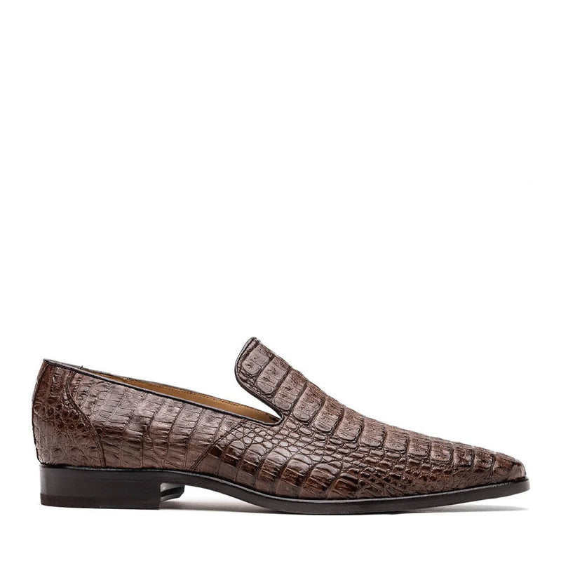 Crocodile Leather Loafers Brown