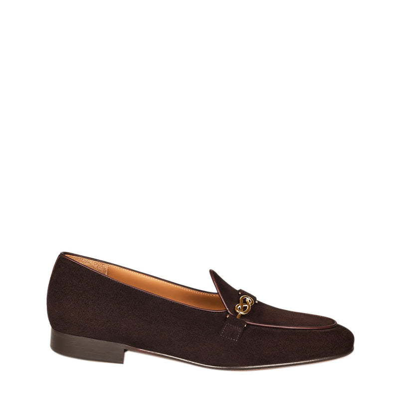 Men's Suede Loafers Sleek Shoe Brown