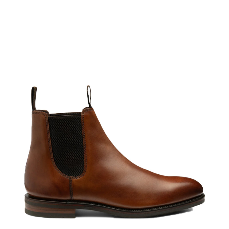 Luxury Mid-Top Pure Solid Leather Tan Chelsea Boot