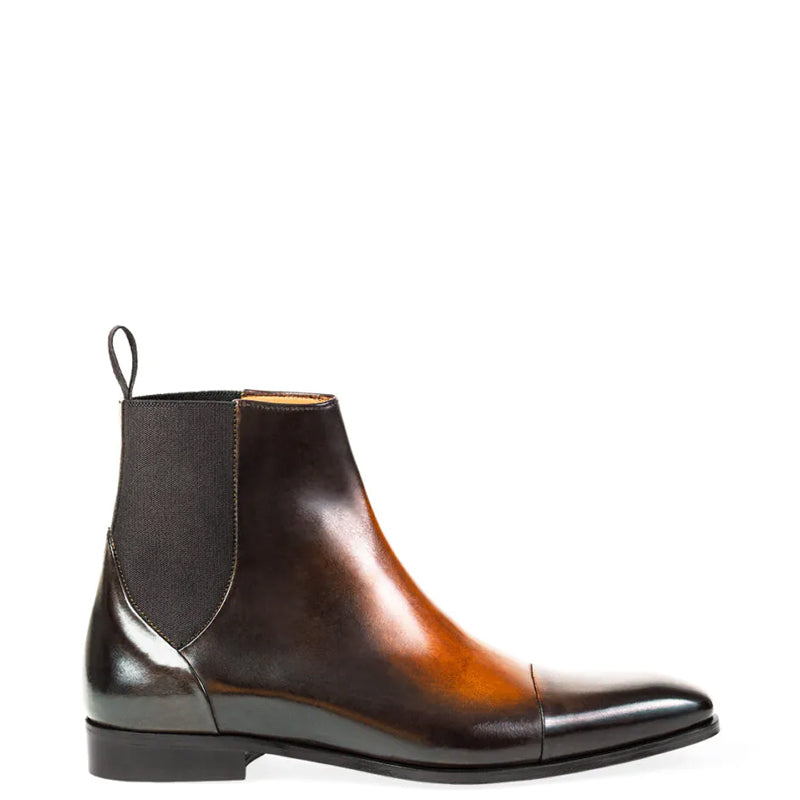 Midnight Classic Shiny Leather Chelsea Black Boot