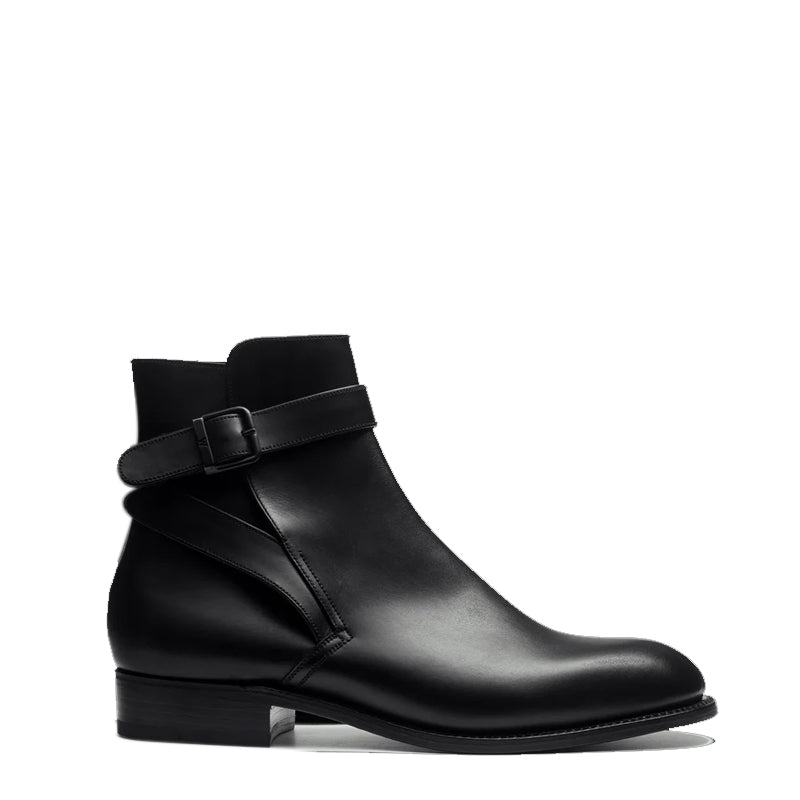 Classic Plain Solid Leather Stylish Jodhpur Boots