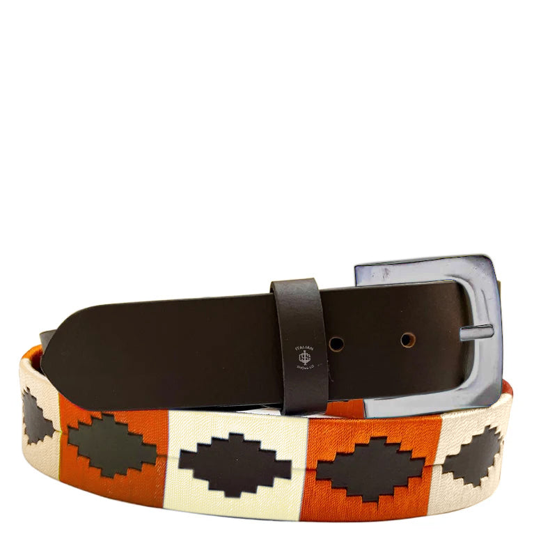 Premium Stile Polo Leather Black Buckle Belt