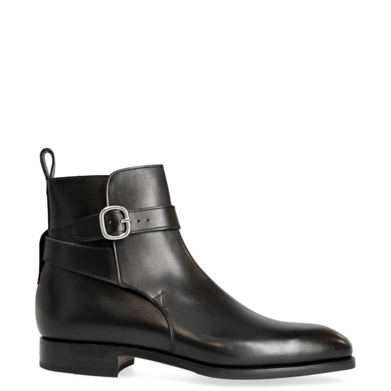 Premium Leather Stylish Jodhpur Black Boot With Side Buckle