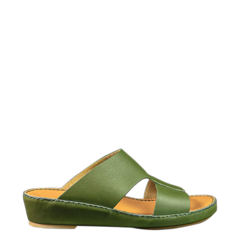 Premium Accented Open Toe Comfort Arabic Green Sandal