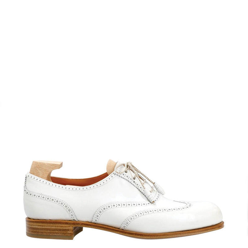 Wingtip Leather Royale Oxford White Shoe