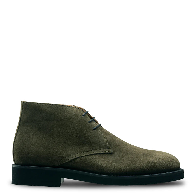 Pure Leather Suede Desert Chukkas Boot Green