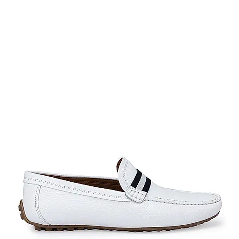 Premium Handmade Leather Moccasins Formal White Loafer