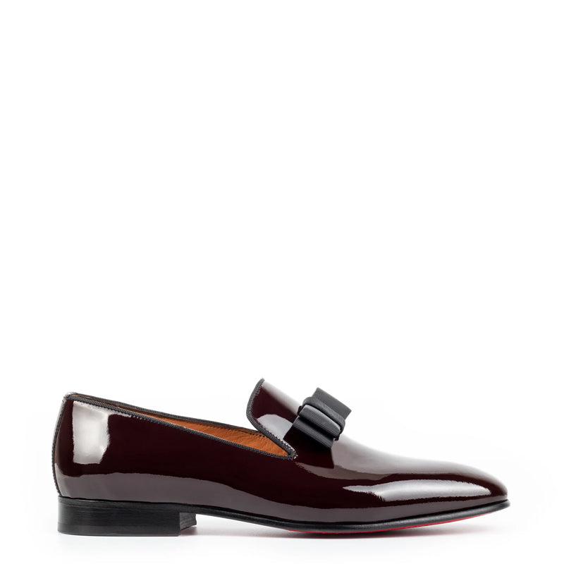Pure Leather Patent Shiny Loafer Burgundy