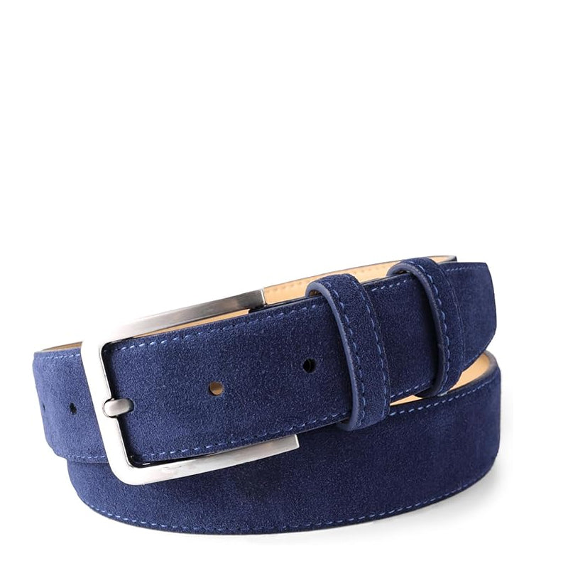 Classic Suede Leather Blue Belt
