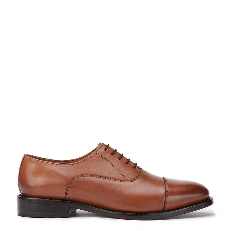 Classic Design Leather Cap-Toe Oxford Shoes