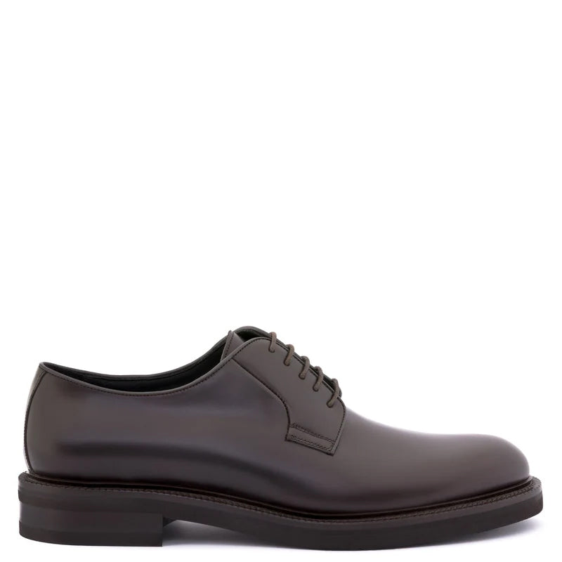 Premium Lace-Up Leather Derby Brown Shoe