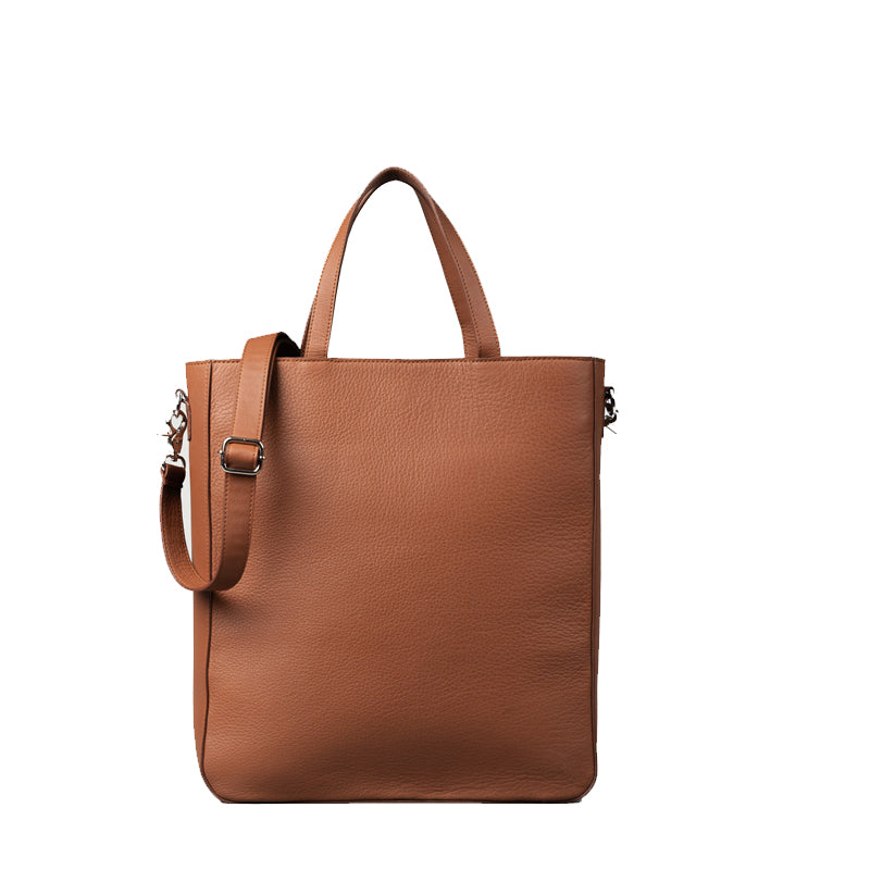 The Poet Leather Tote Brown Bag