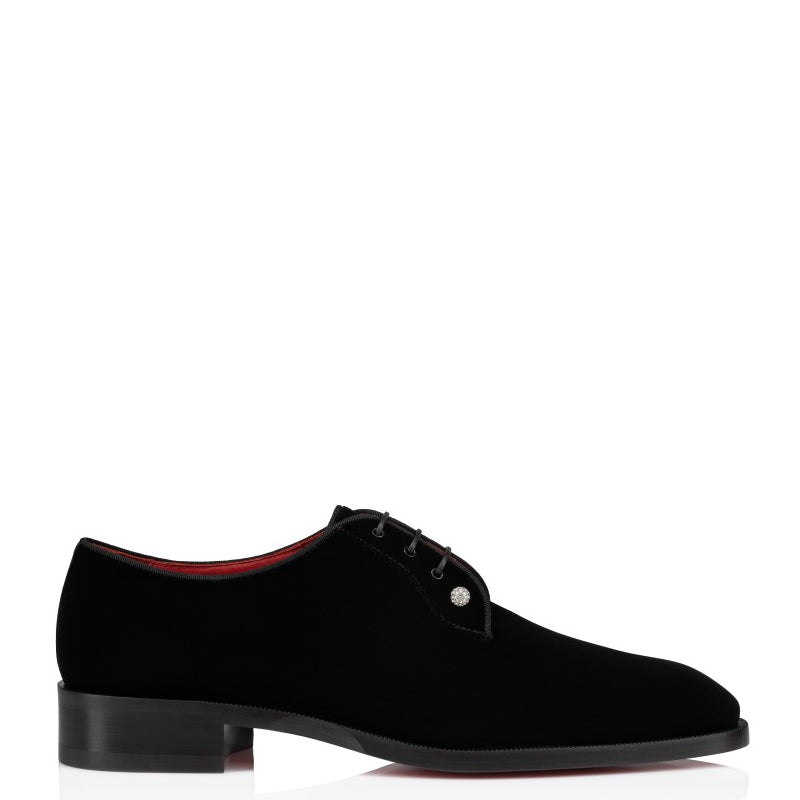 Men Suede Velvet Leather Black Derby Shoe