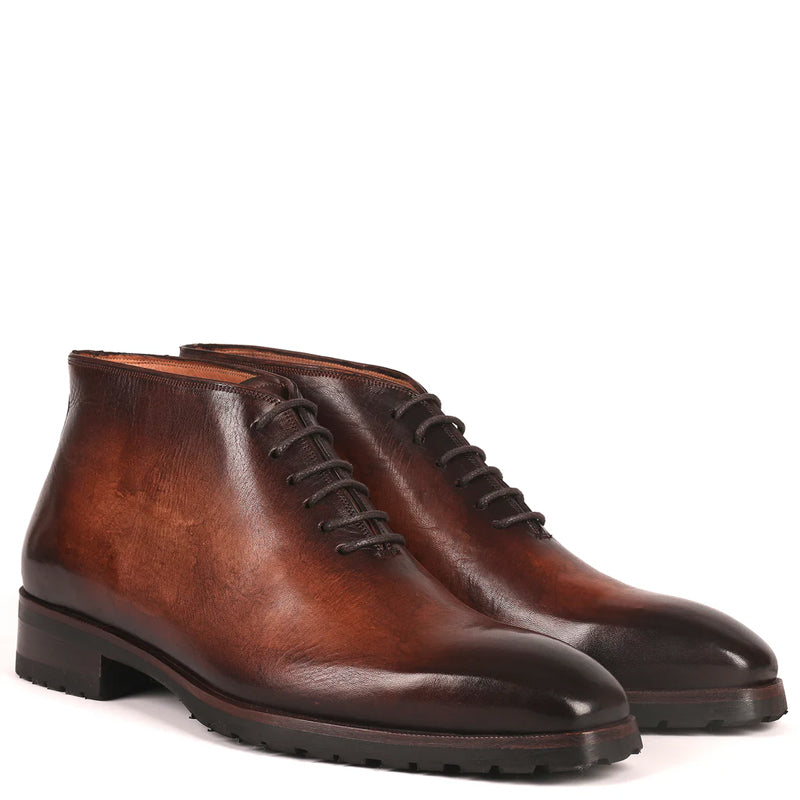 Classic Handmade Stylish Leather Ankle Boot Brown