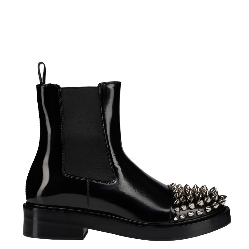 Classic Black Chelsea Silhouette in Spike Detailing