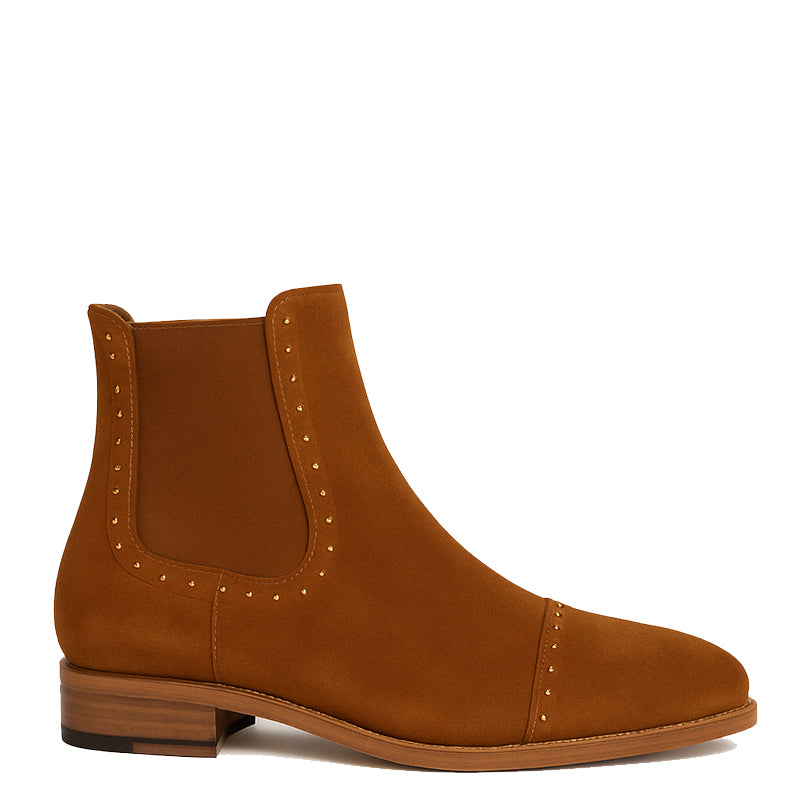 Men's Chelsea Spike Cap Toe Ankle Boots