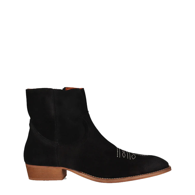 Men Suede Leather Side Zipper Boots