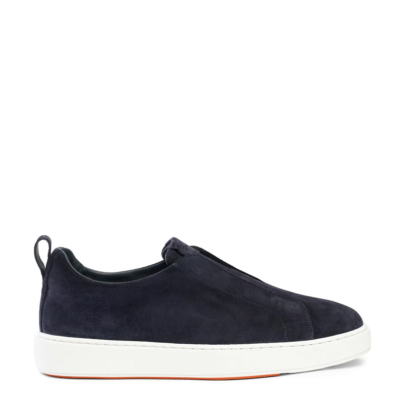 Men Suede Triple Stitch Slip-On Sneakers