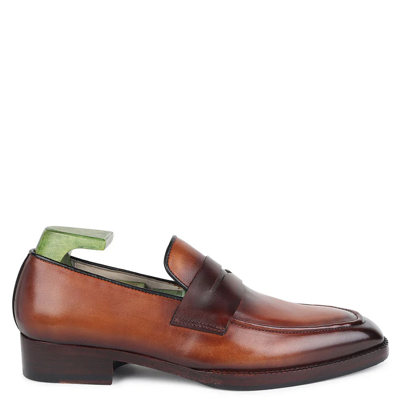 Patina Classic Square Penny Leather Loafers