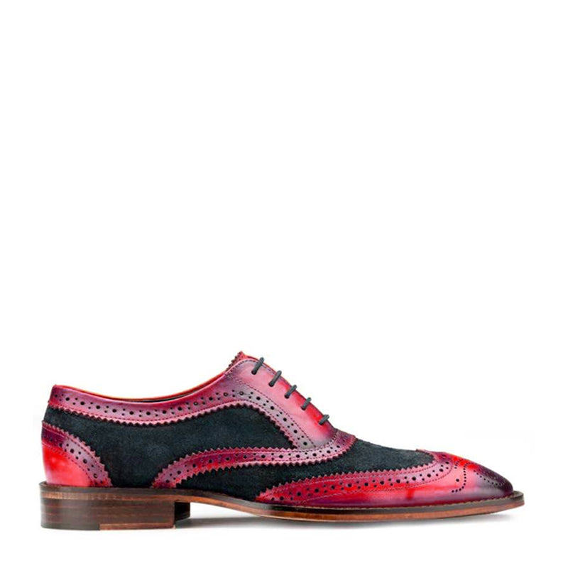 Leather Lace-UP Wingtip Oxford Shoes For Men