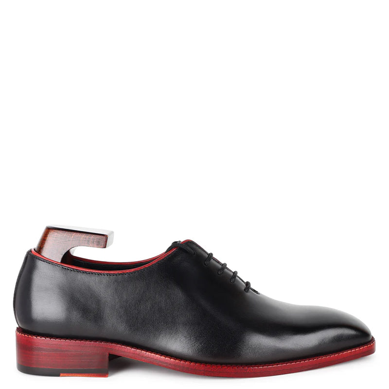 Classic Wholecut Polished Leather Oxford Shoe Black