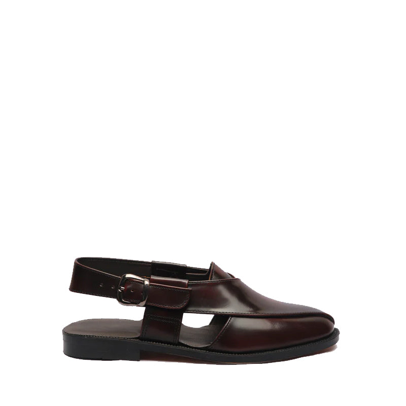 Ethnic Back Strap Leather Peshawari Brown Sandal