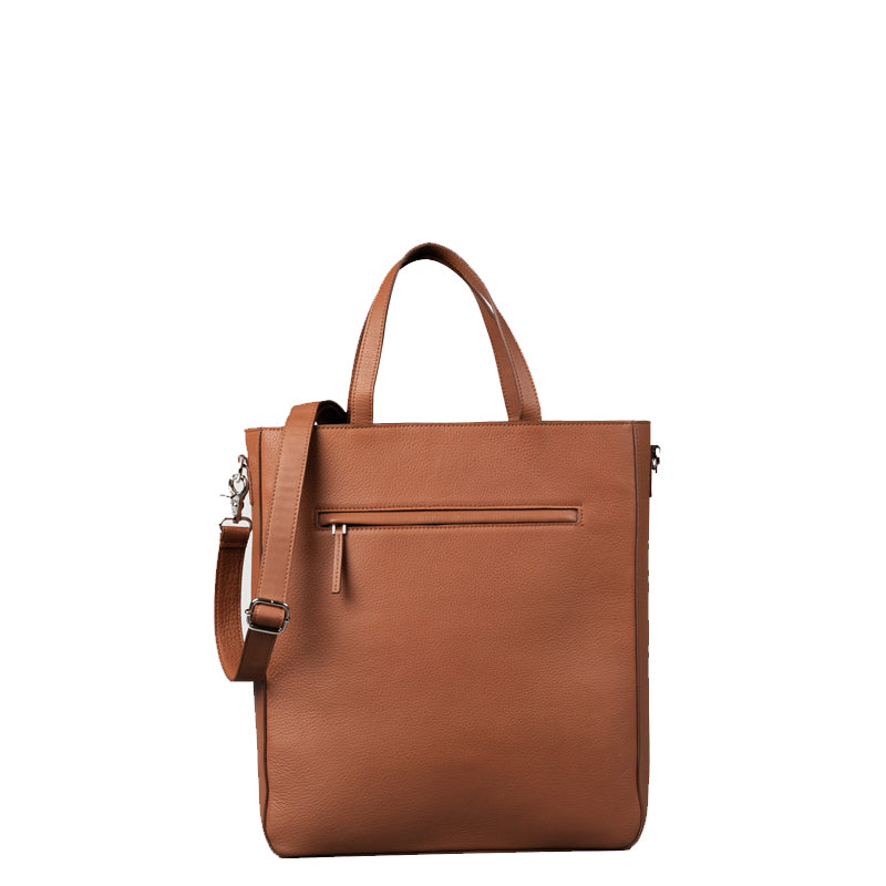 The Poet Leather Tote Brown Bag