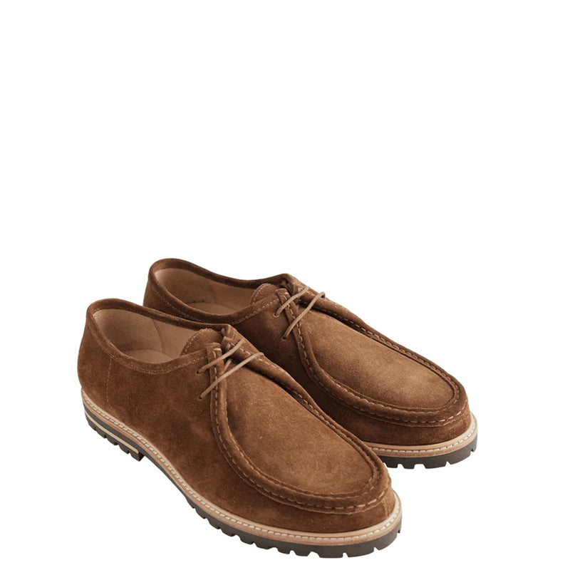 Classic Suede Leather Derby Brown Shoe For Men