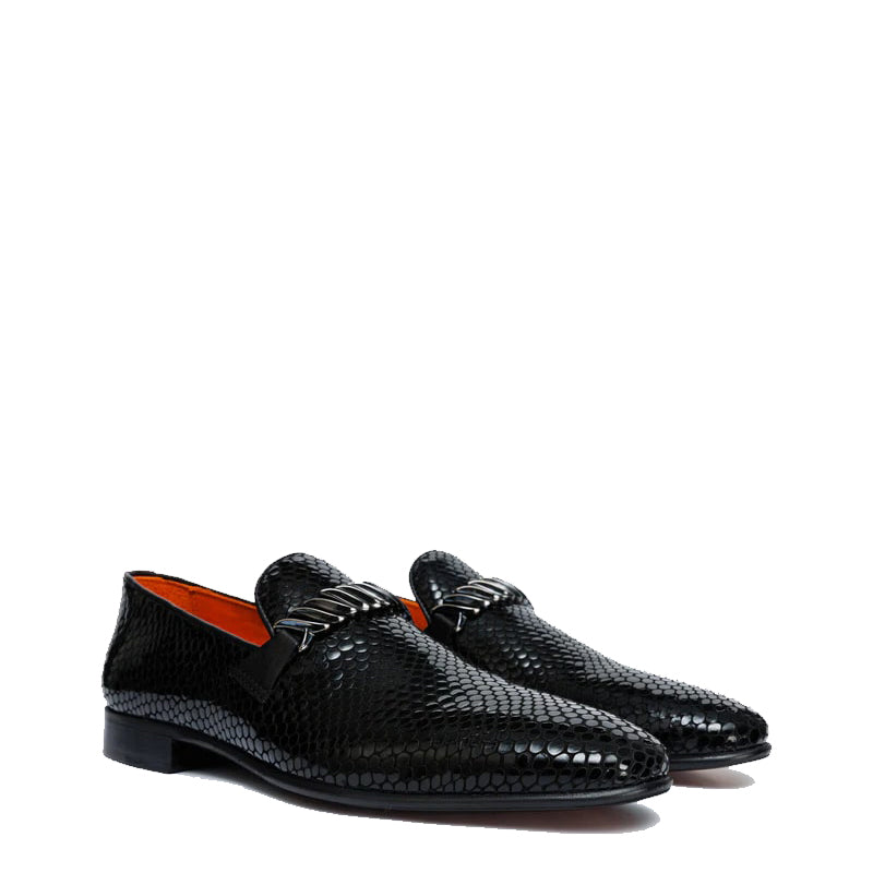 Black Bit Dress Loafer Men Shoe