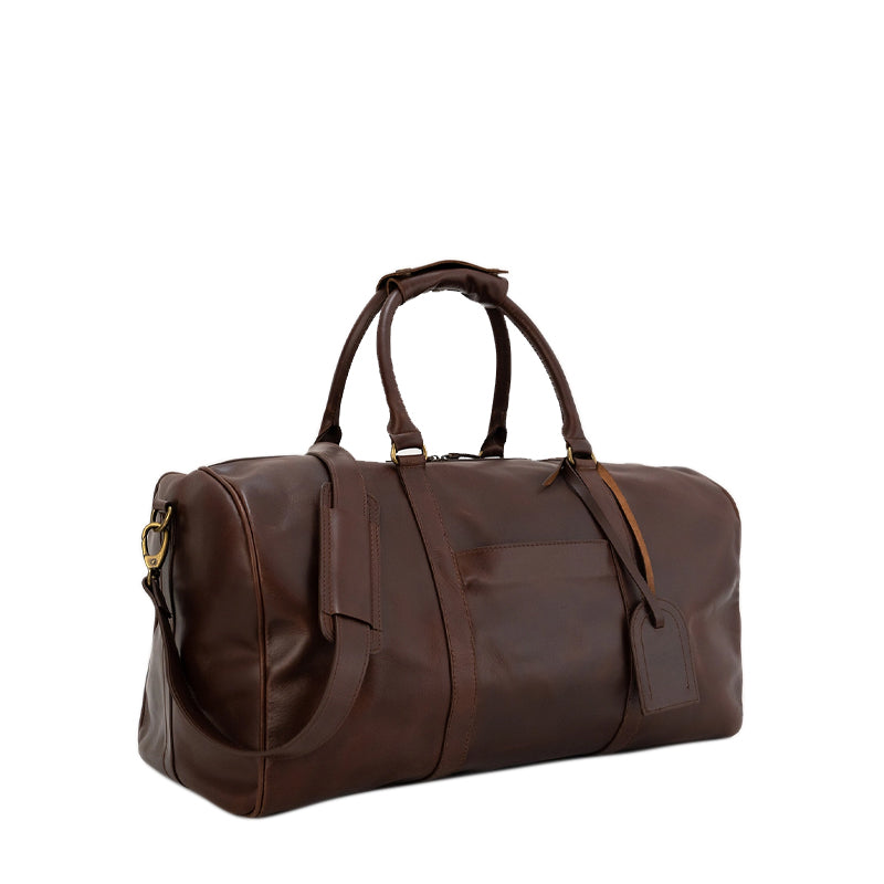 Darrio Brown Leather Duffle Bag