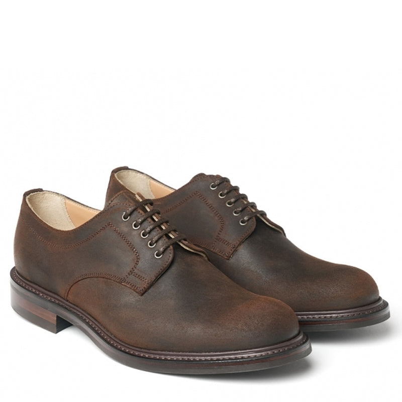 Premium Leather Formal Derby Dark Brown Shoe For Men