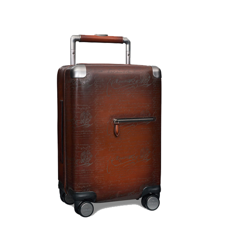 Eel Leather Black Trolley Case