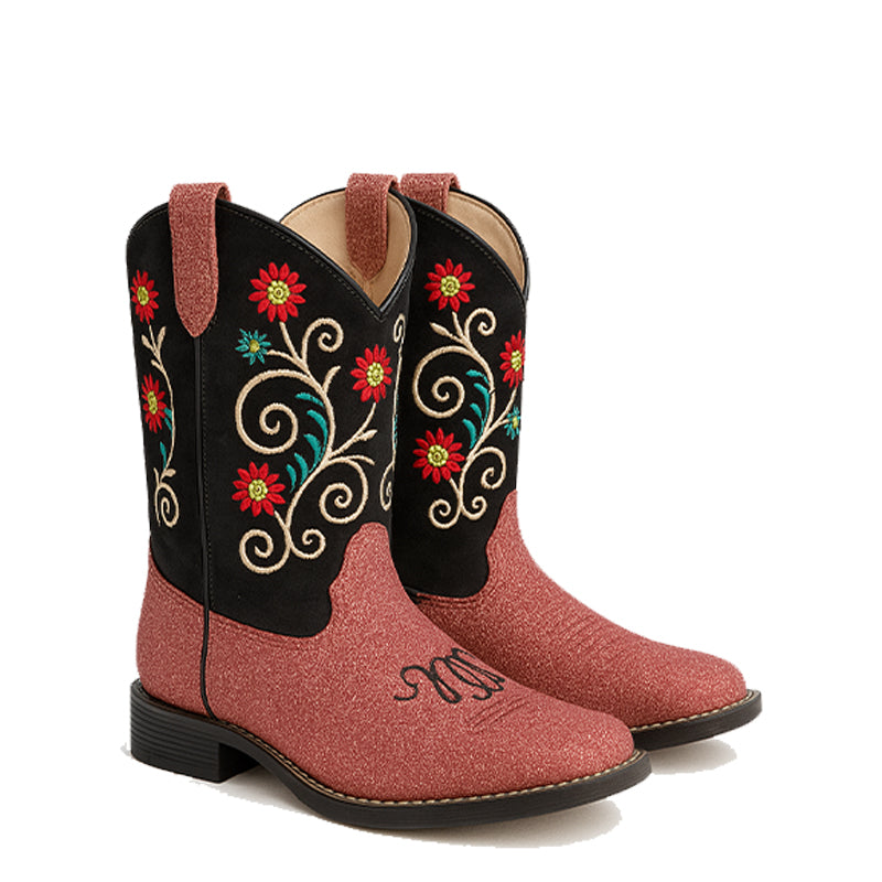 Western Bold Embroidery Cowboy Boots
