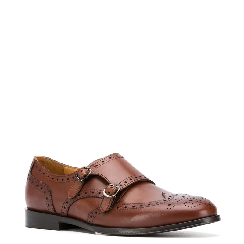 Hollister Brown Double Monk Strap Shoe