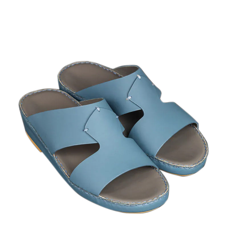 Accented Slip-On Comfort Arabic Blue Sandal