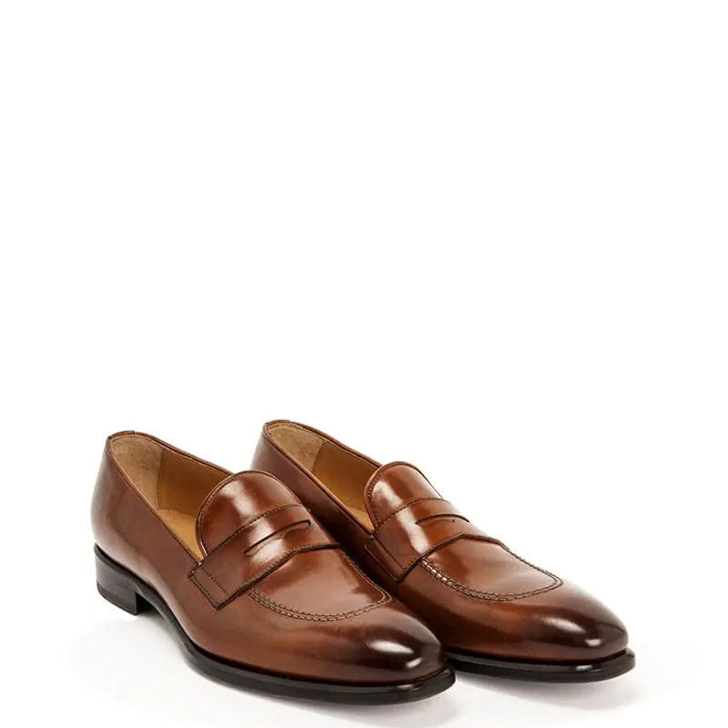Classic Penny Shiny Leather Brown Loafer