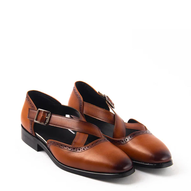 Classic Leather Stylish Peshawari Tan Sandal