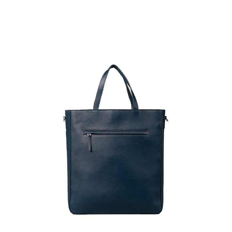 The Poet Leather Tote Blue Bag