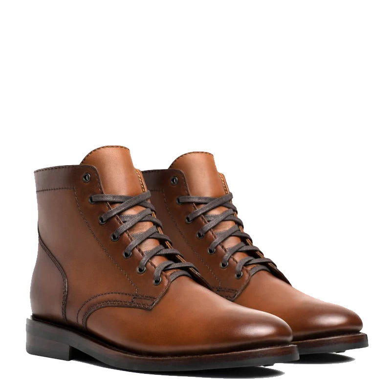 Men's Italian Leather High-Top Lace-Up Boots