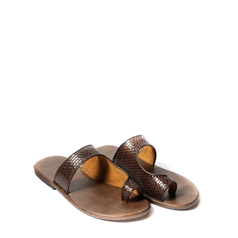 Handmade Woven Solid Leather Slippers