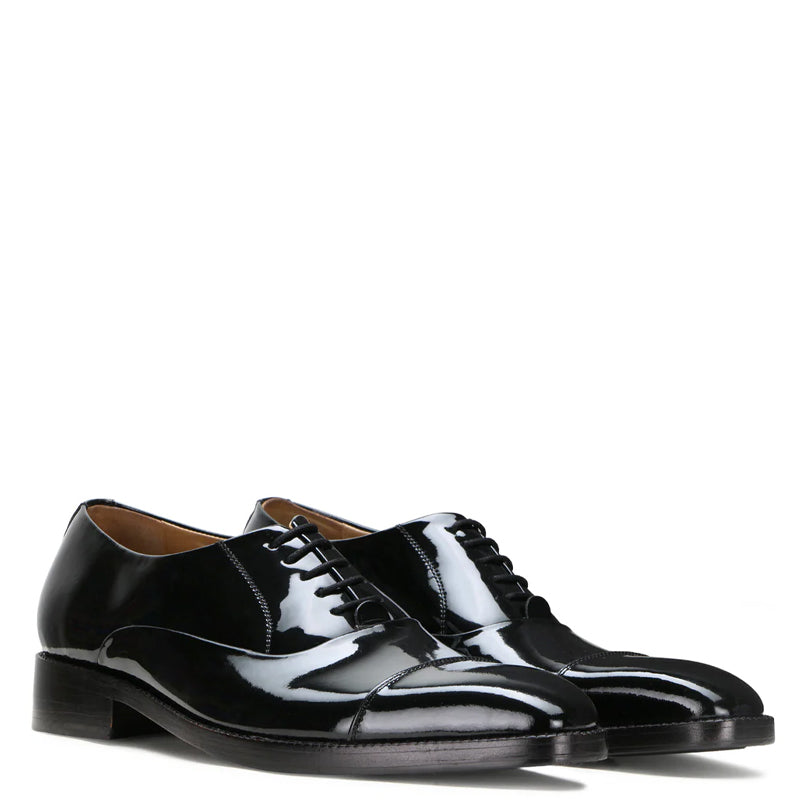 Men Patent CapToe Shiny Leather Oxford Shoes