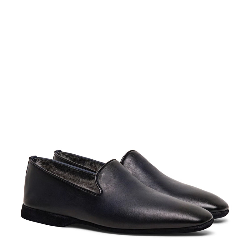 Premium Polished Leather Slip-On Loafer